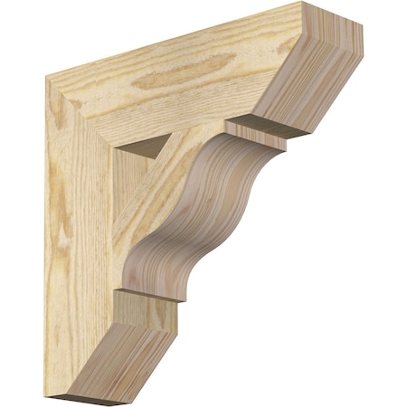 Funston Slat Rough Sawn Bracket, Douglas Fir, 4W X 14D X 14H